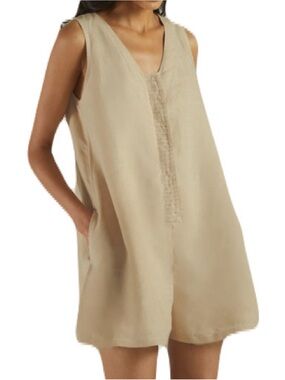 Reistor 3XL Natural Beige 100% Hemp Sleeveless Romp & Plat Romper Shorts Comfy